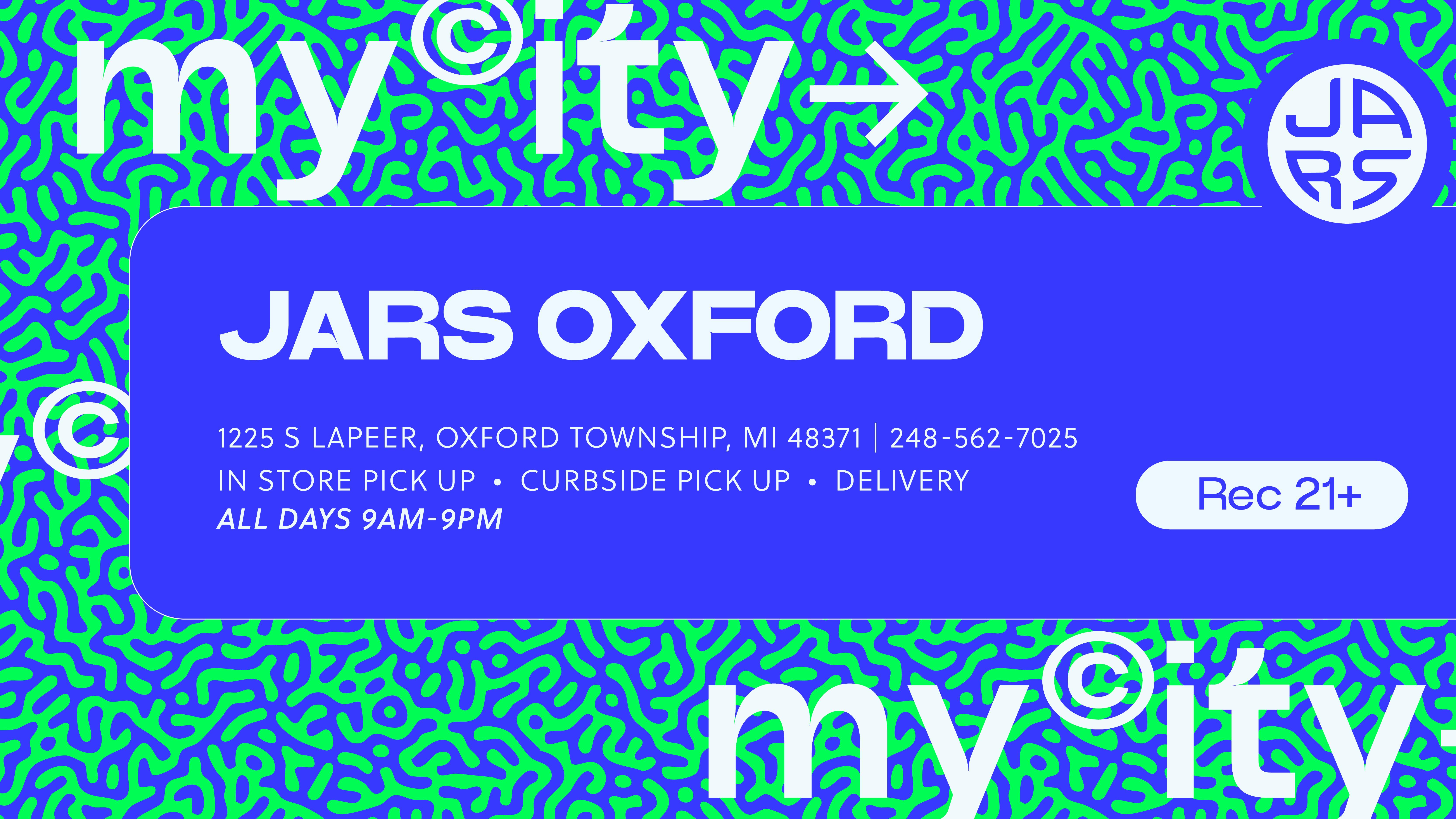 JARS Cannabis Delivery - Oxford listing banner