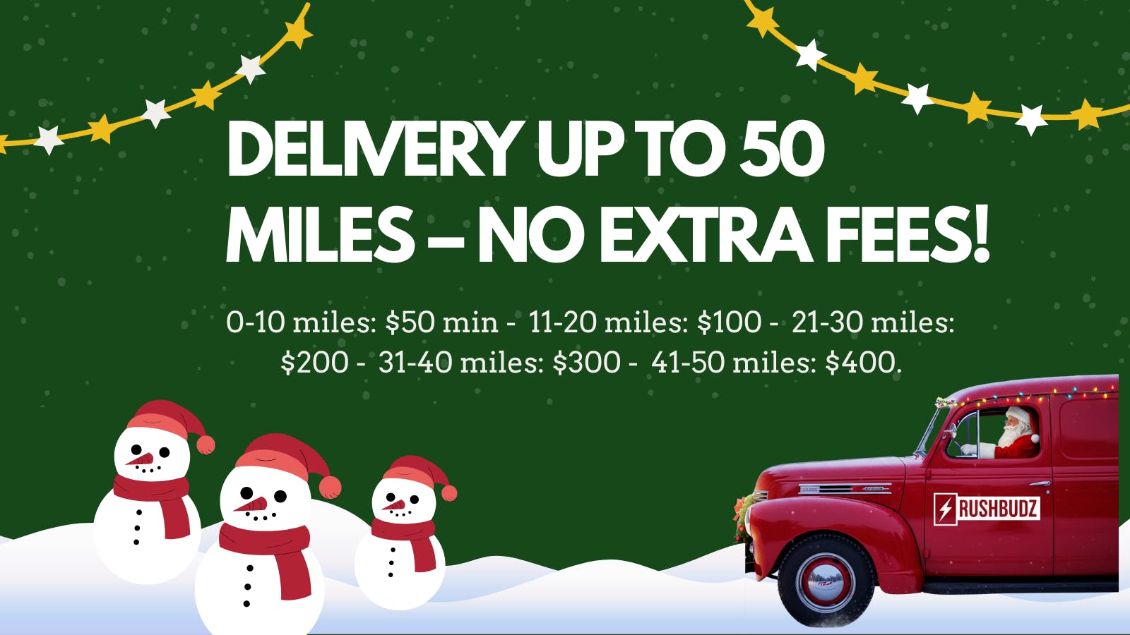 RushBudz Delivery listing banner