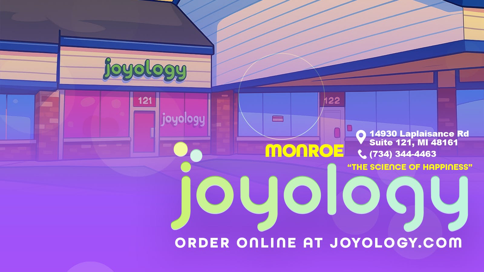 Joyology Monroe Delivery listing banner
