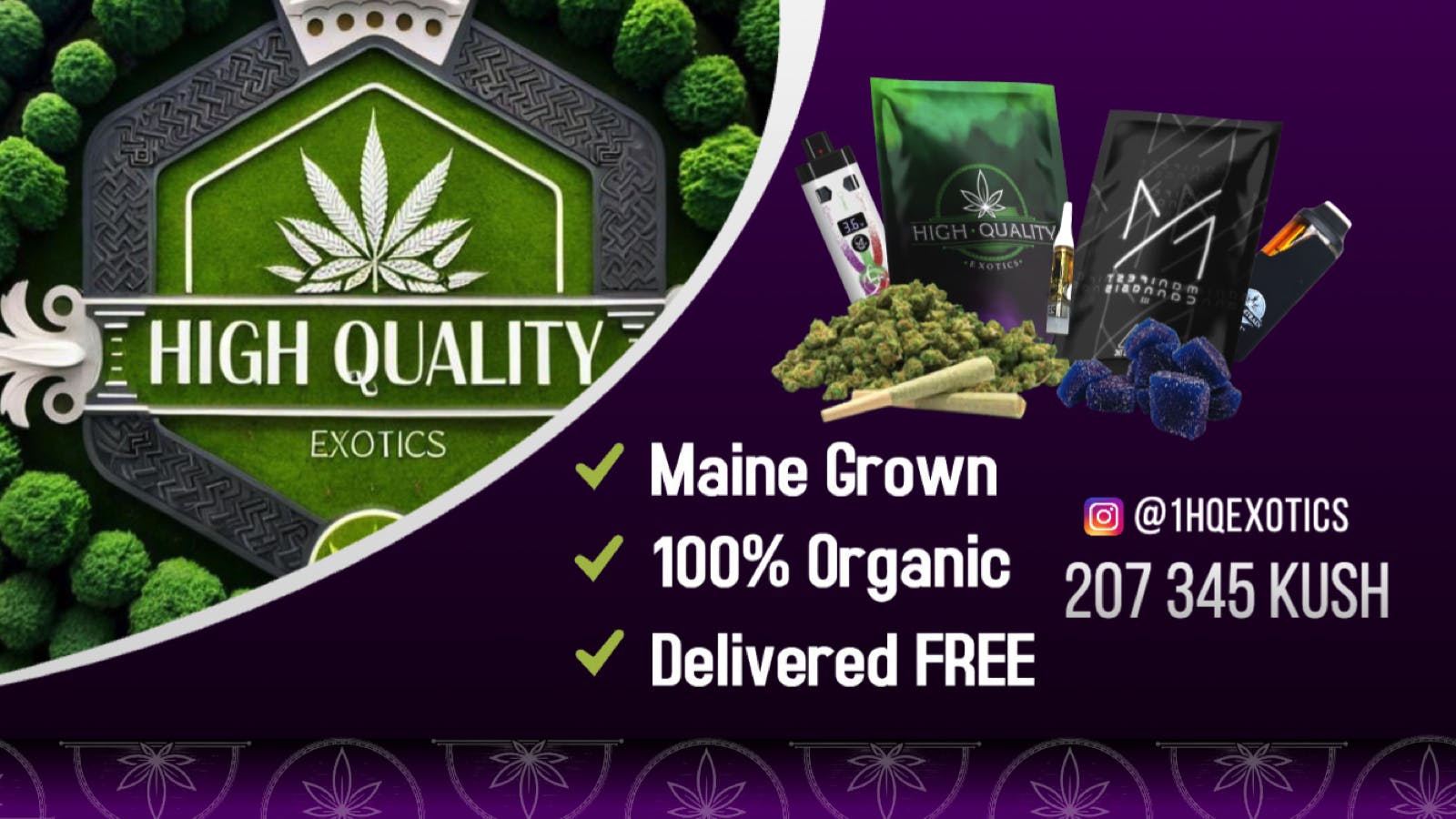 High Quality Exotics - Curbside Available listing banner