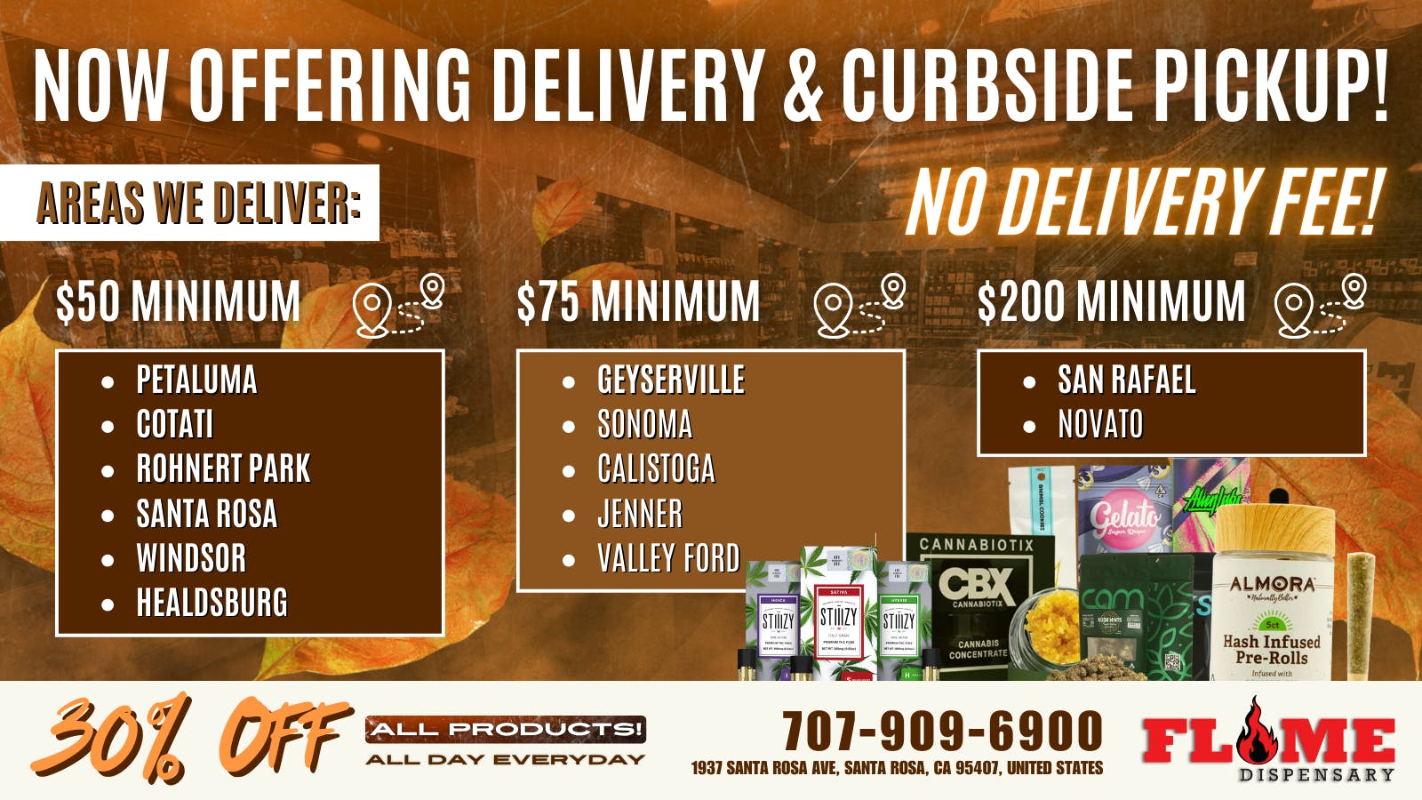 Flame Delivery listing banner