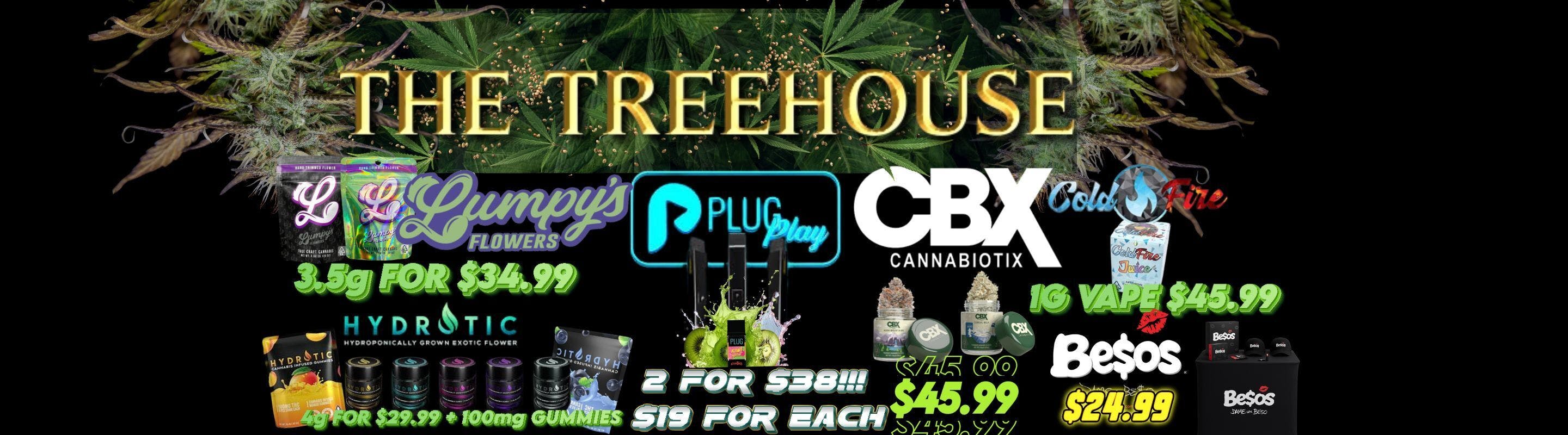 The Treehouse Dispensary & Delivery listing banner