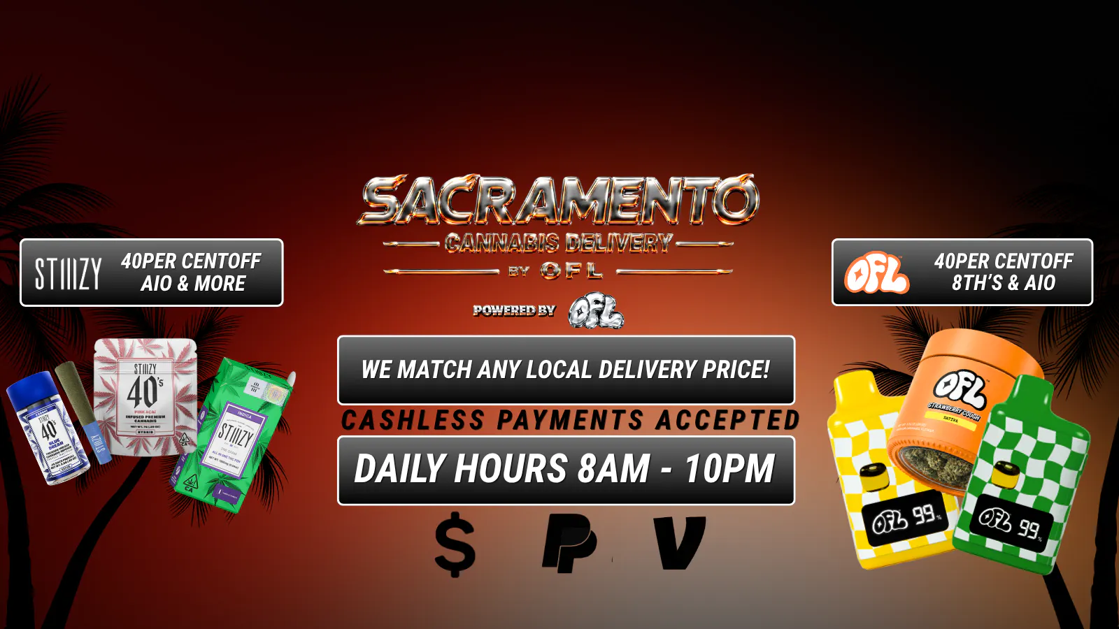 Sacramento Cannabis Delivery By OFL listing banner