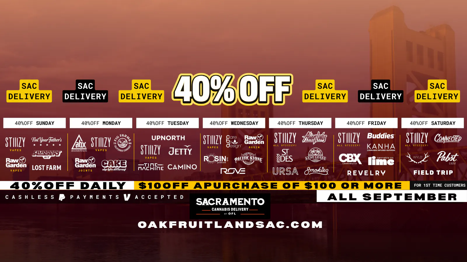 Sacramento Cannabis Delivery By OFL - Citrus Heights listing banner