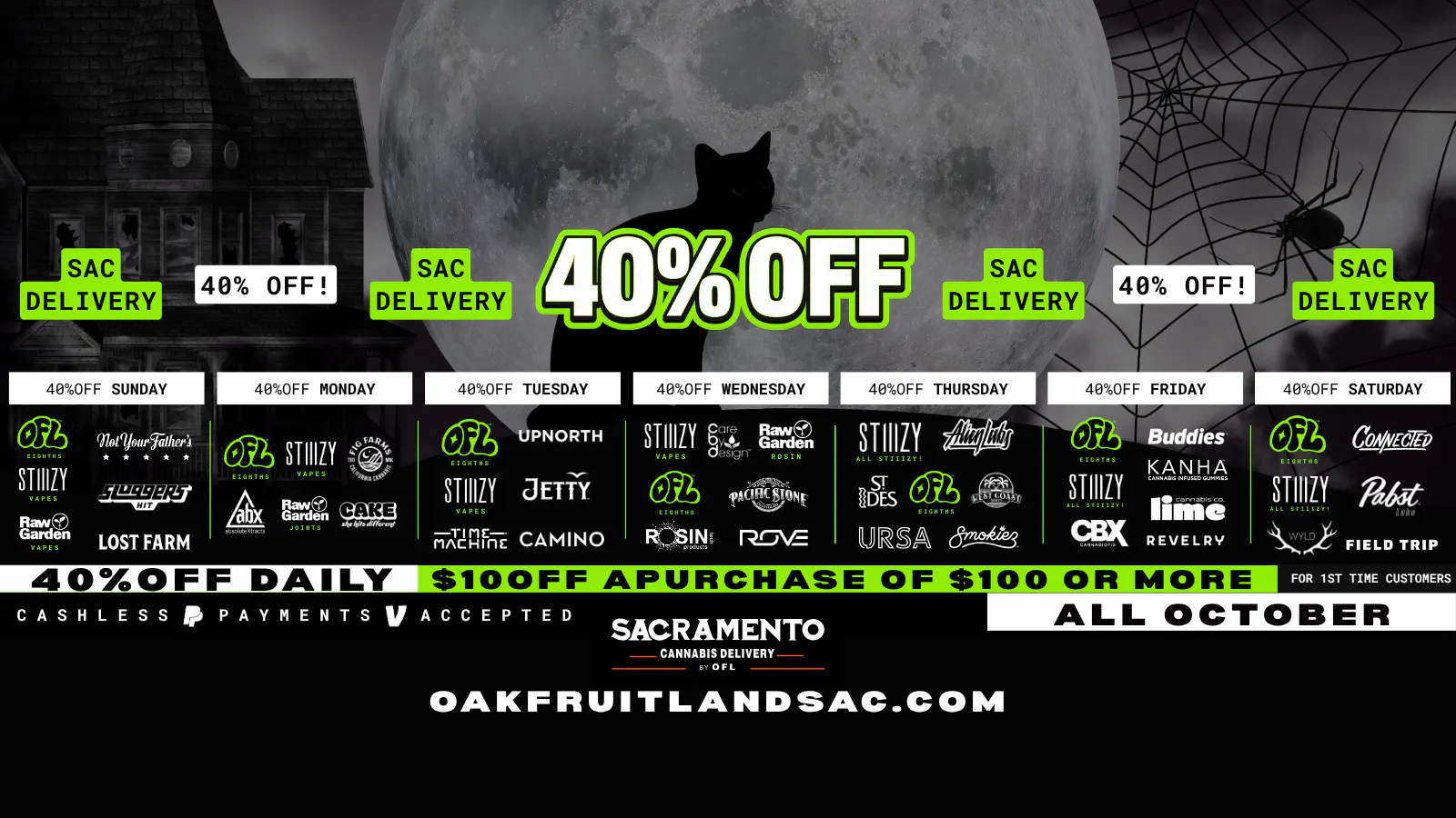 Sacramento Cannabis Delivery By OFL listing banner