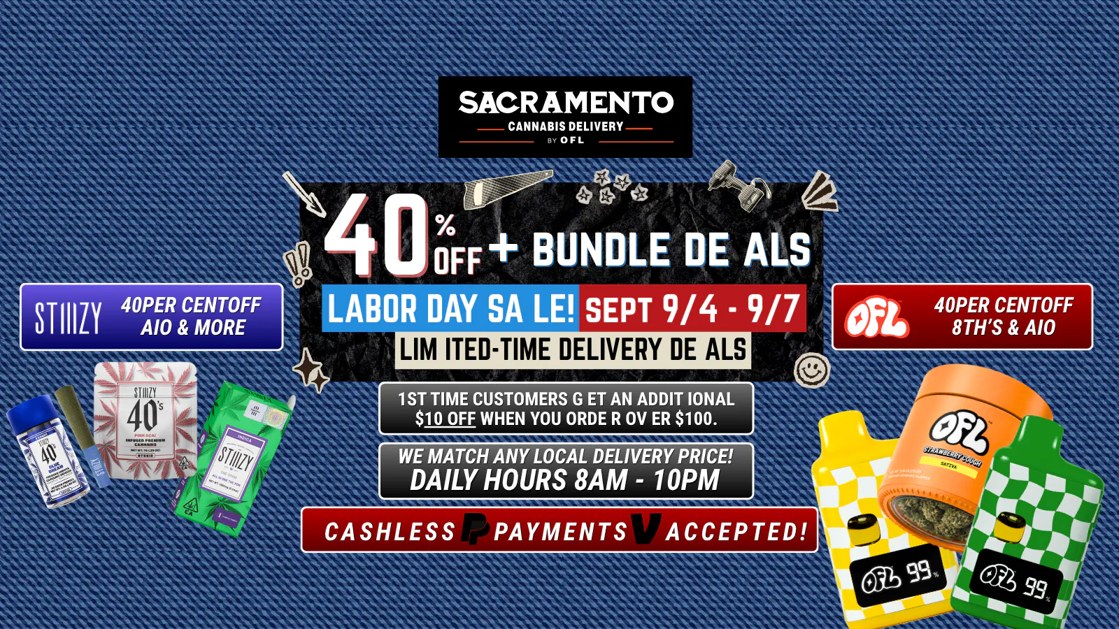Sacramento Cannabis Delivery By OFL listing banner