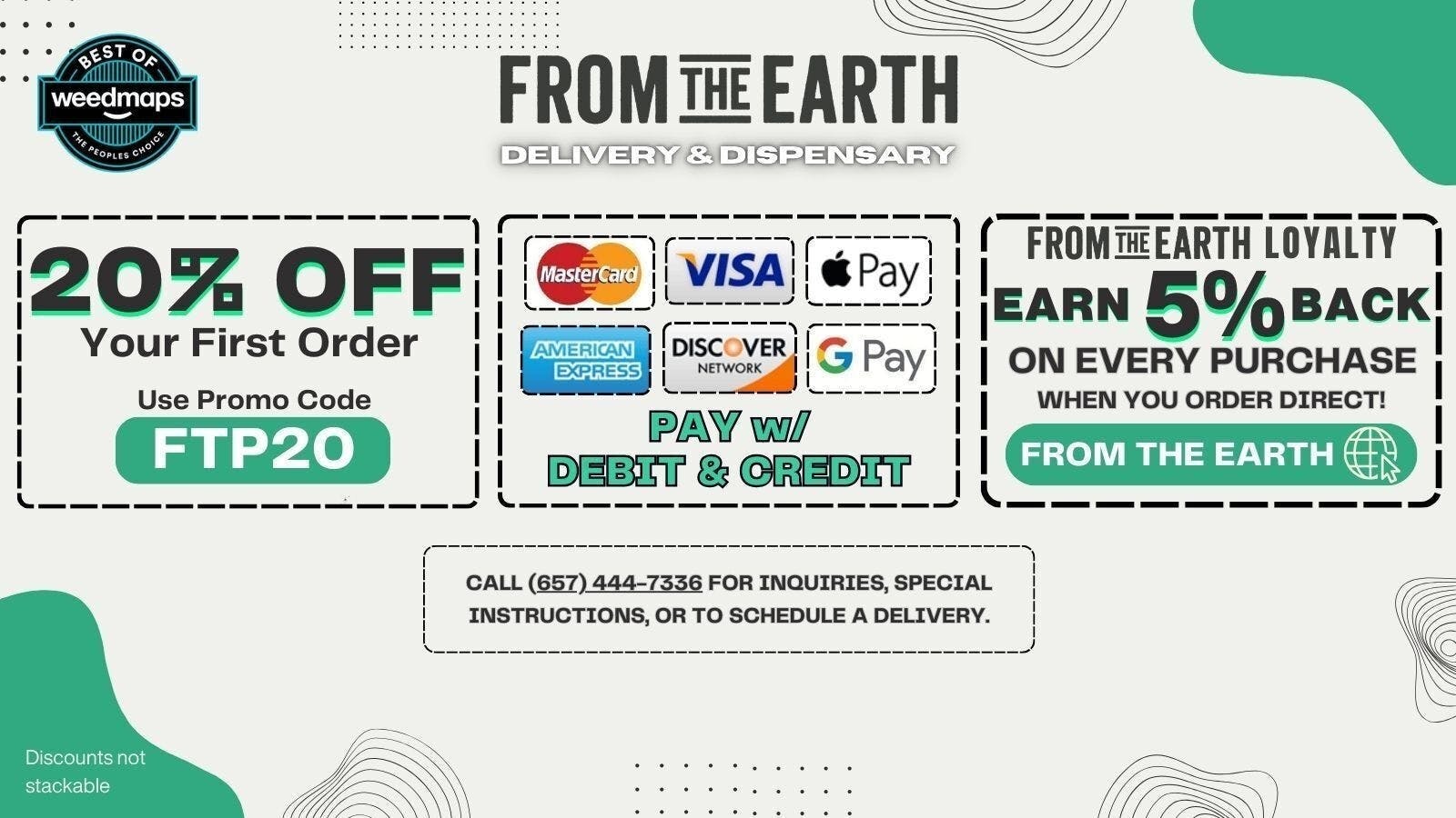 From the Earth – Delivery and Dispensary – North Long Beach & Signal Hill listing banner
