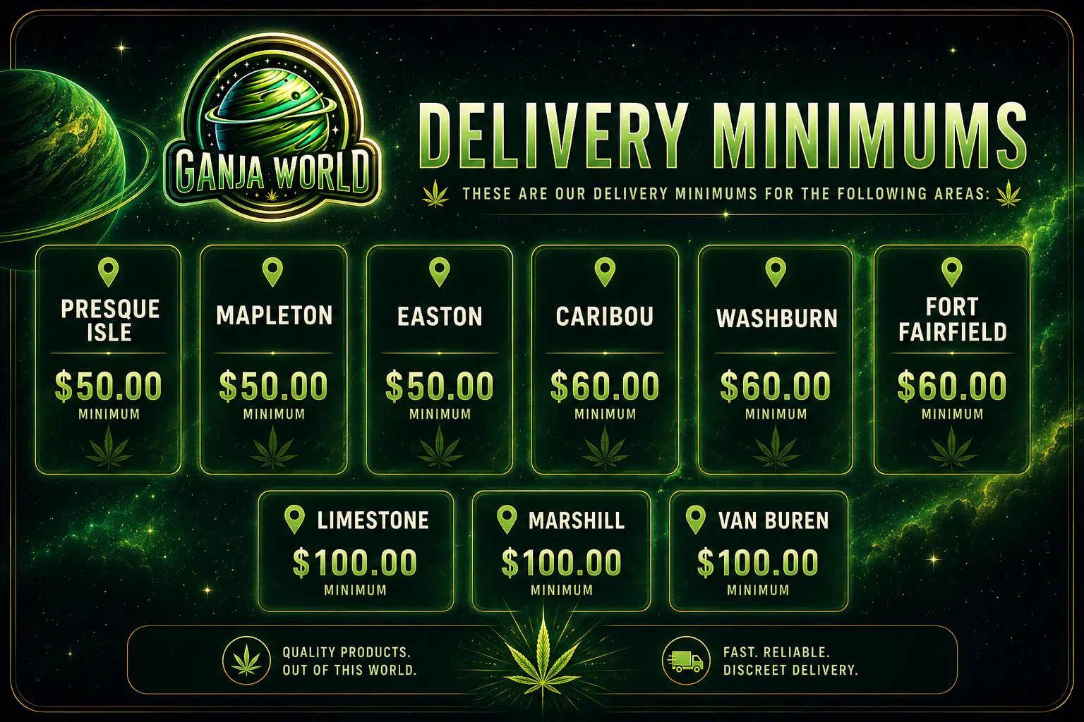Ganja World - Presque Isle listing banner