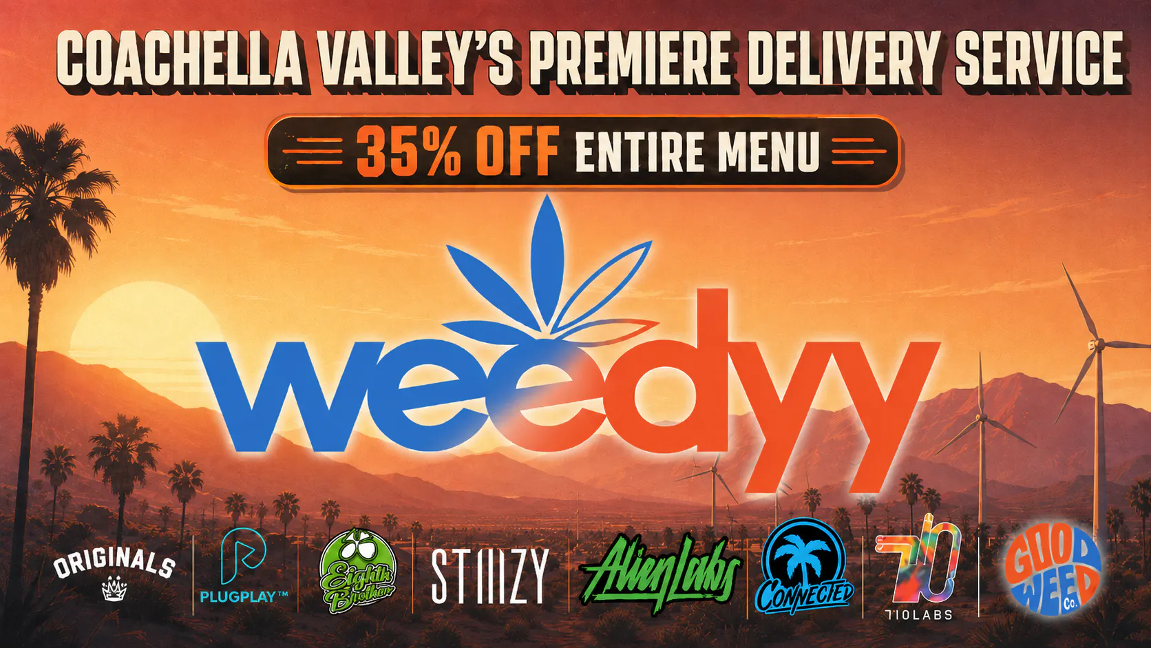 Weedyy - Palm Springs listing banner