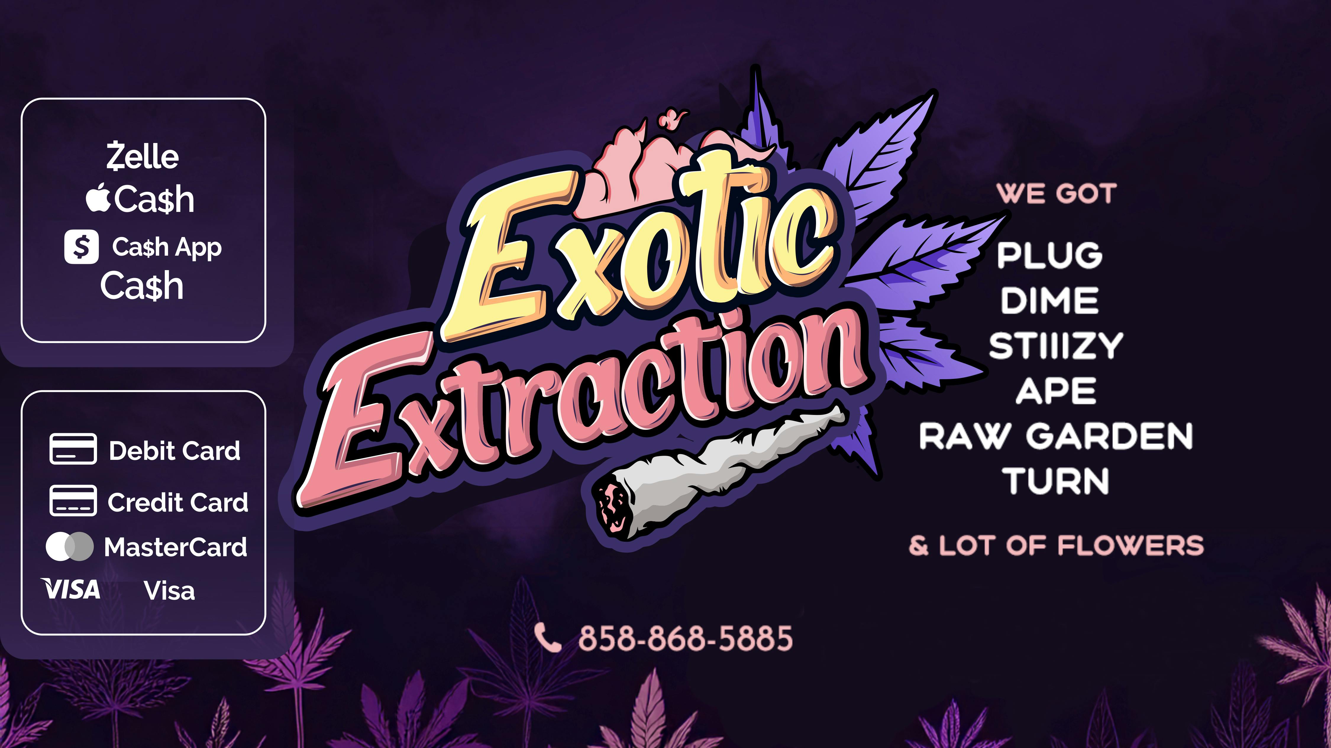 Exotic Extraction Delivery - Central LA listing banner