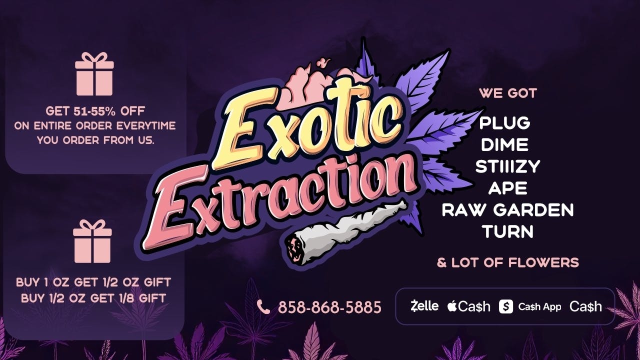 Exotic Extraction Delivery - South Gate / Huntington Park / Downey listing banner