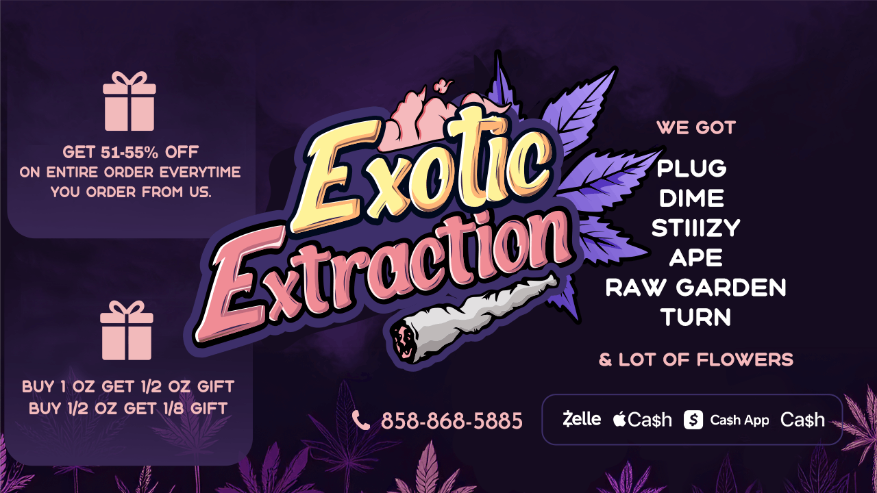 Exotic Extraction Delivery - Korea town listing banner