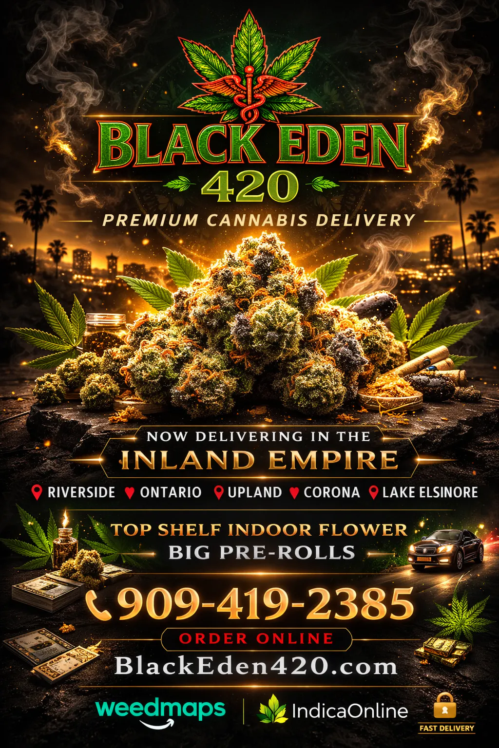 BLACK EDEN 420 listing banner