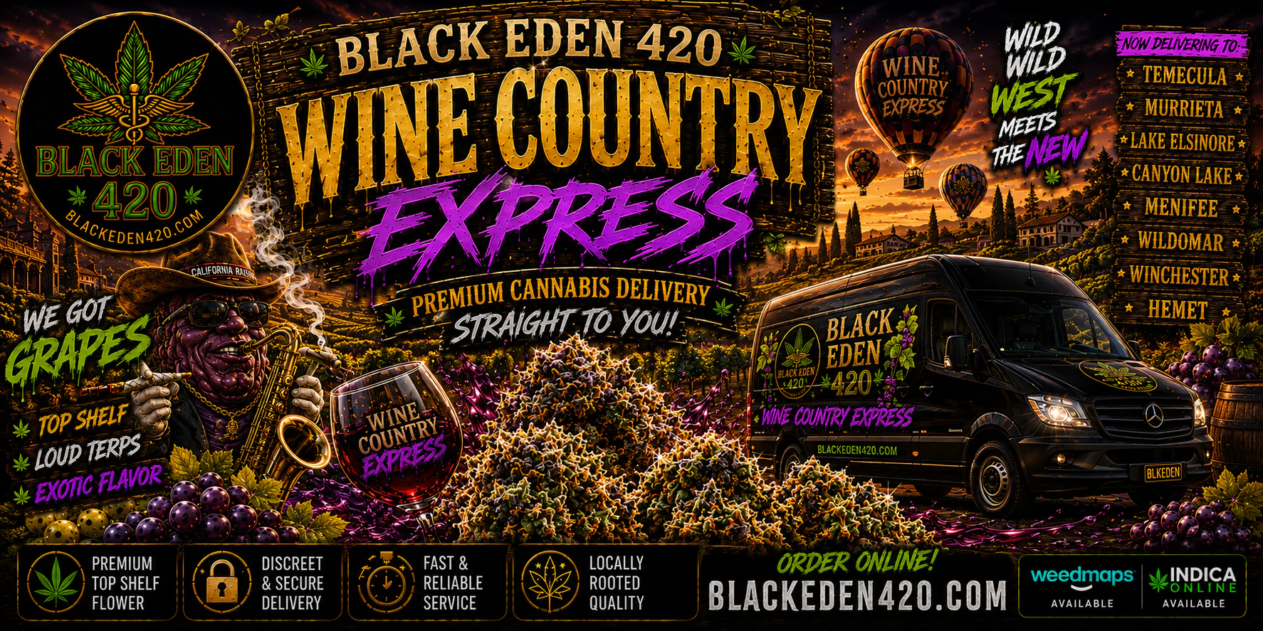 BLACK EDEN 420 - Murrieta listing banner