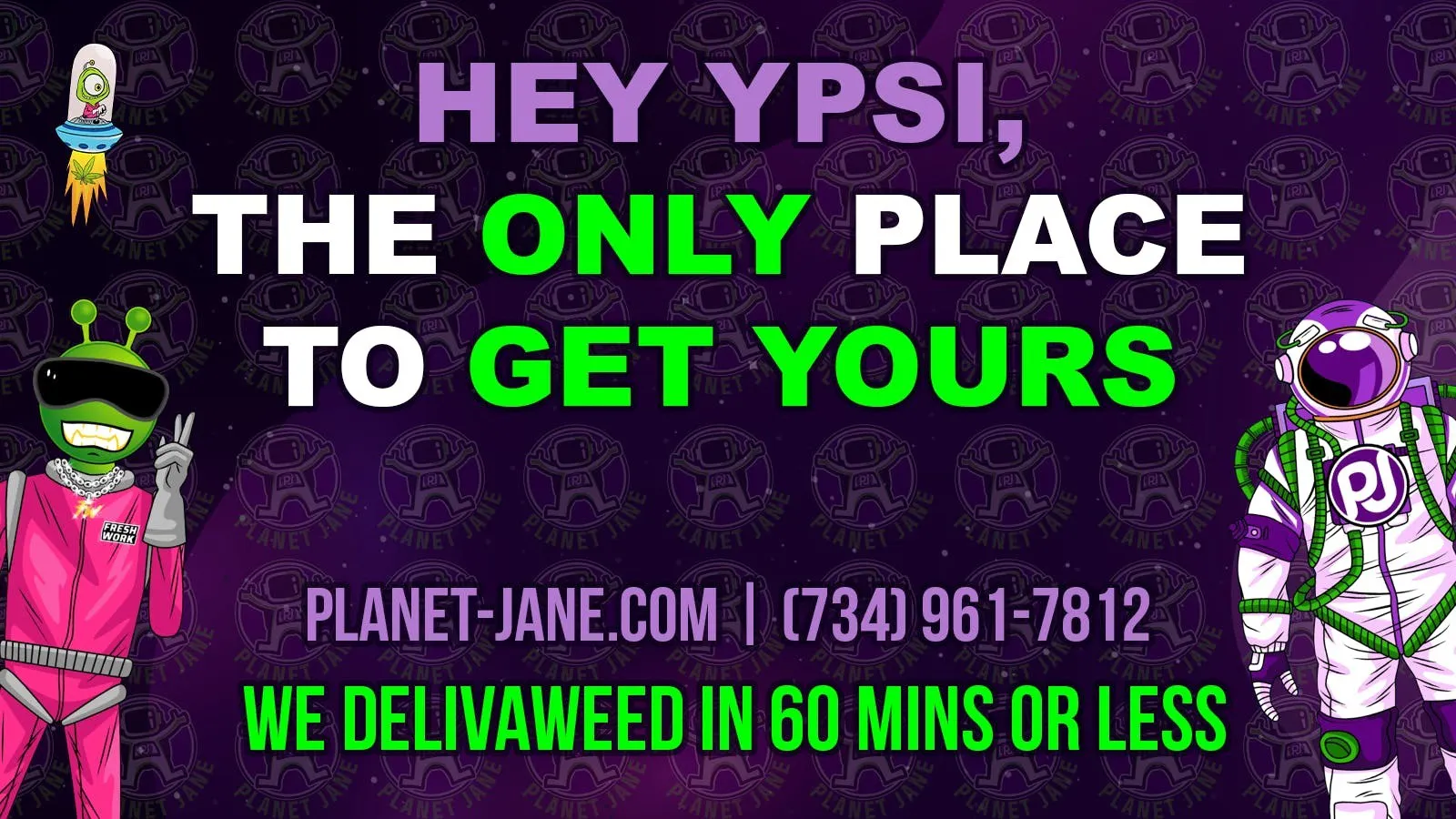 Planet Jane DelivaWEED - Ann Arbor listing banner