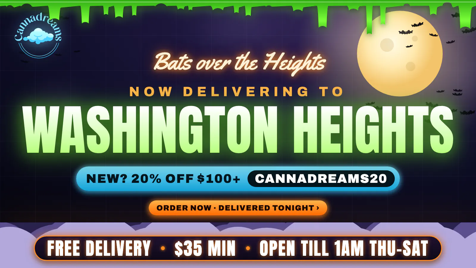 Cannadreams Delivery - Washington Heights listing banner
