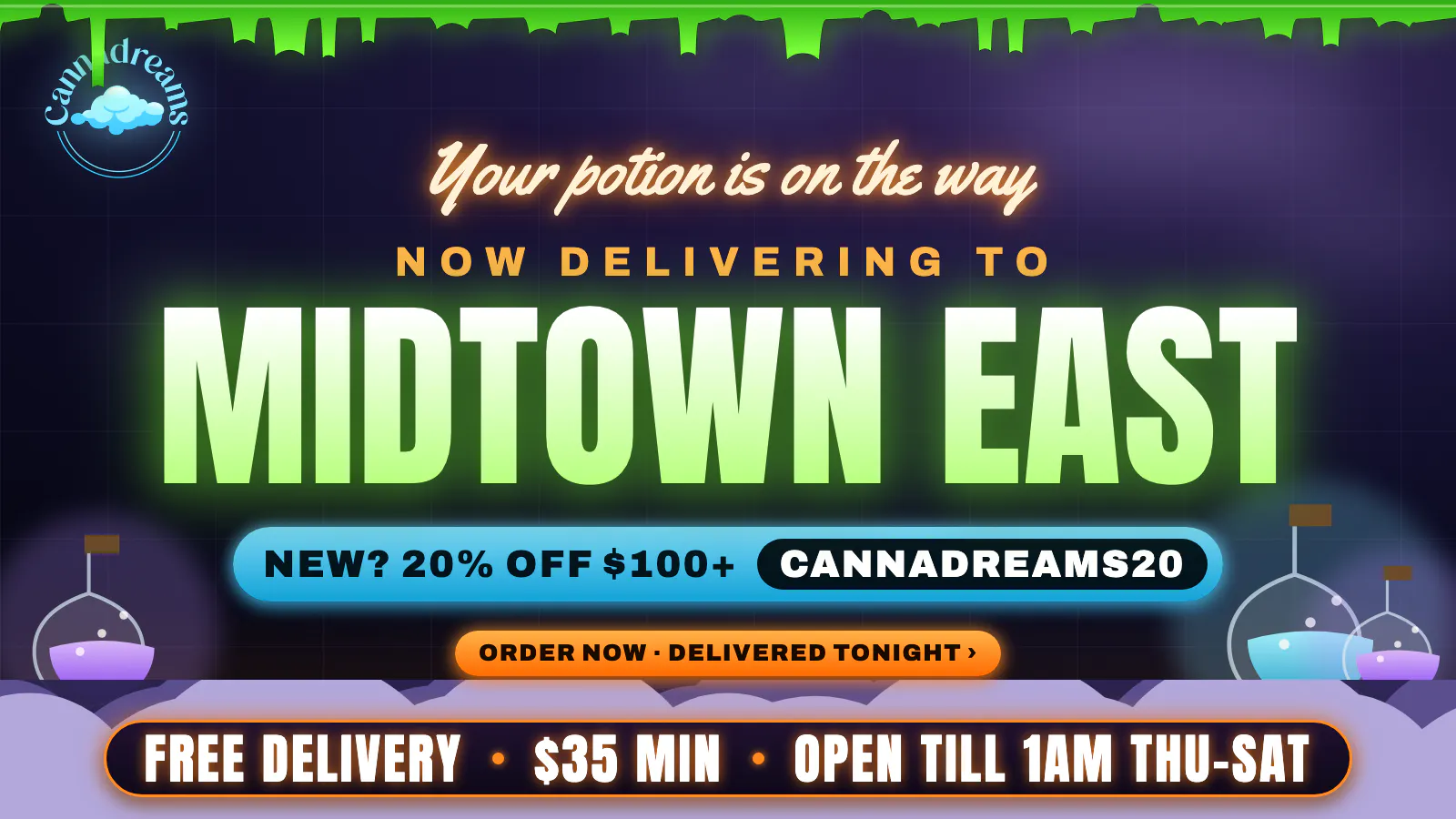 Cannadreams Delivery - Midtown East / Turtle Bay listing banner