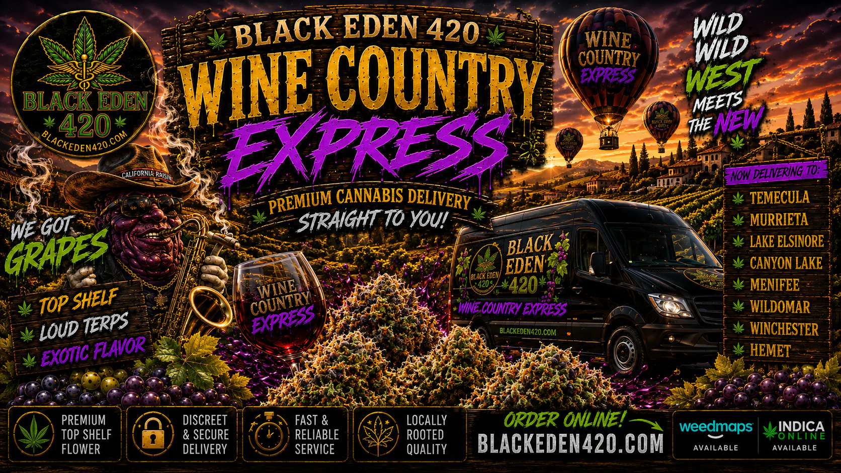 BLACK EDEN 420 listing banner