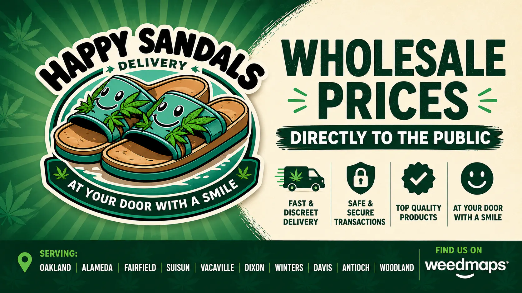 Happy Sandals Delivery listing banner