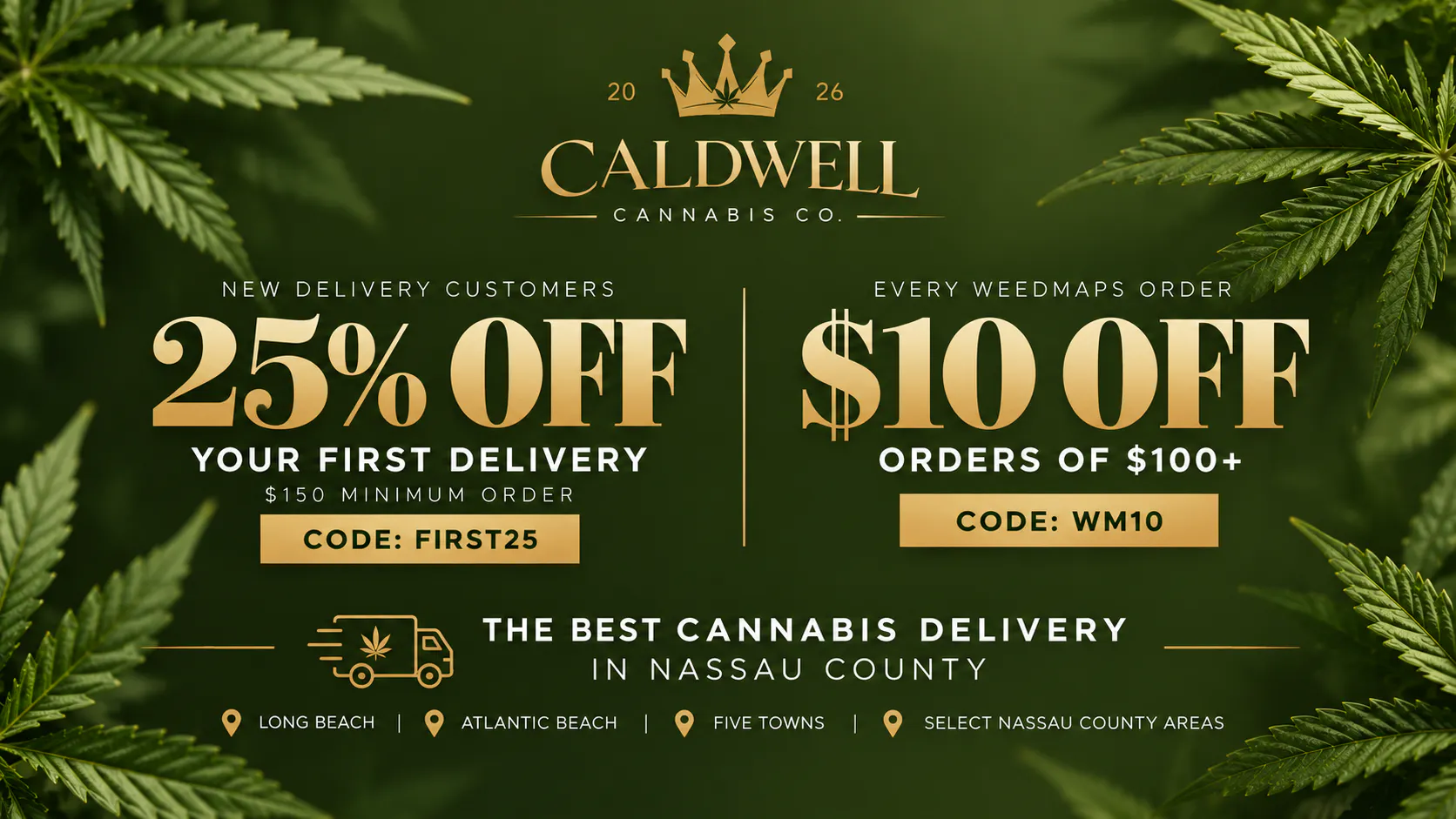 Caldwell Cannabis Co - Delivery listing banner