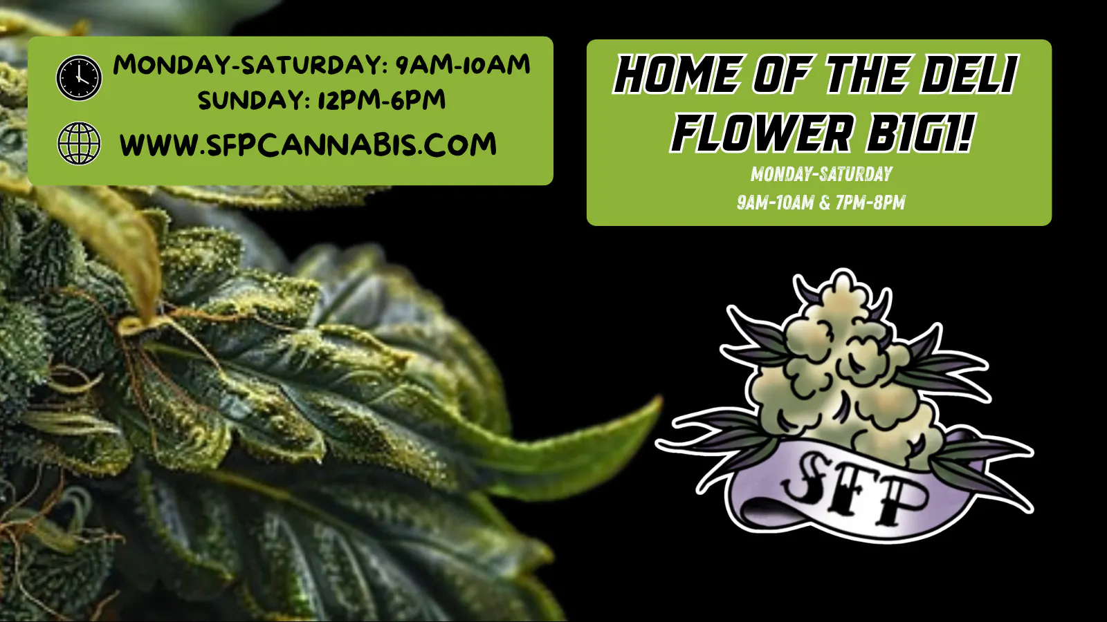 SFP Cannabis Delivery listing banner