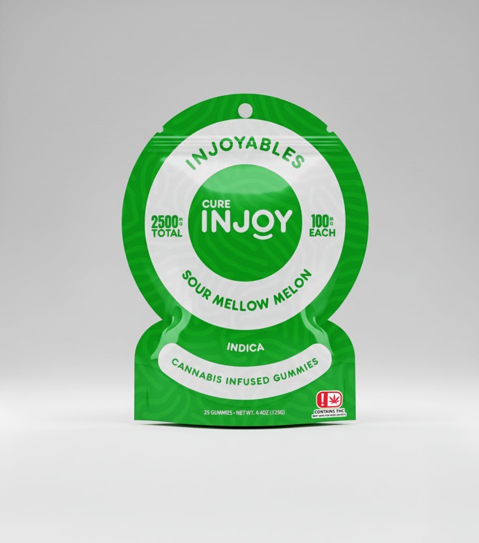 Cure Injoy - Injoyables | Sour Mellow Melon | 2500mg | 25ct | 100mg/ea - 1