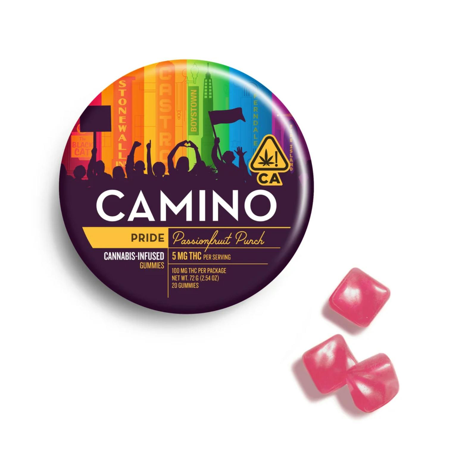 Camino - Pride | Passionfruit Punch Gummies | 100mg | 20ct | 5mg/ea - 1