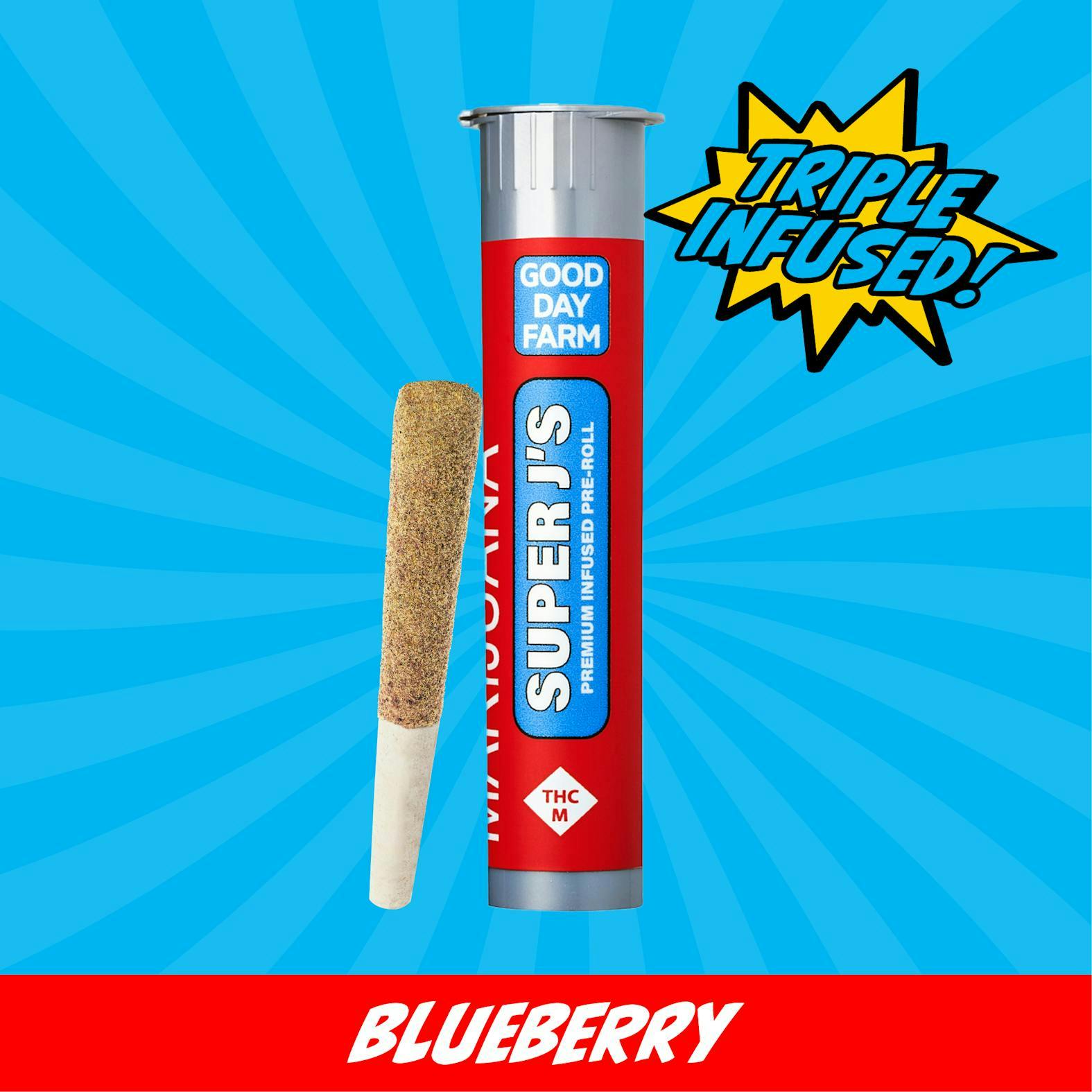 GOOD DAY FARM - Oz Kush Bx2 x Blueberry | Super J's Infused Joint | 1g - 1