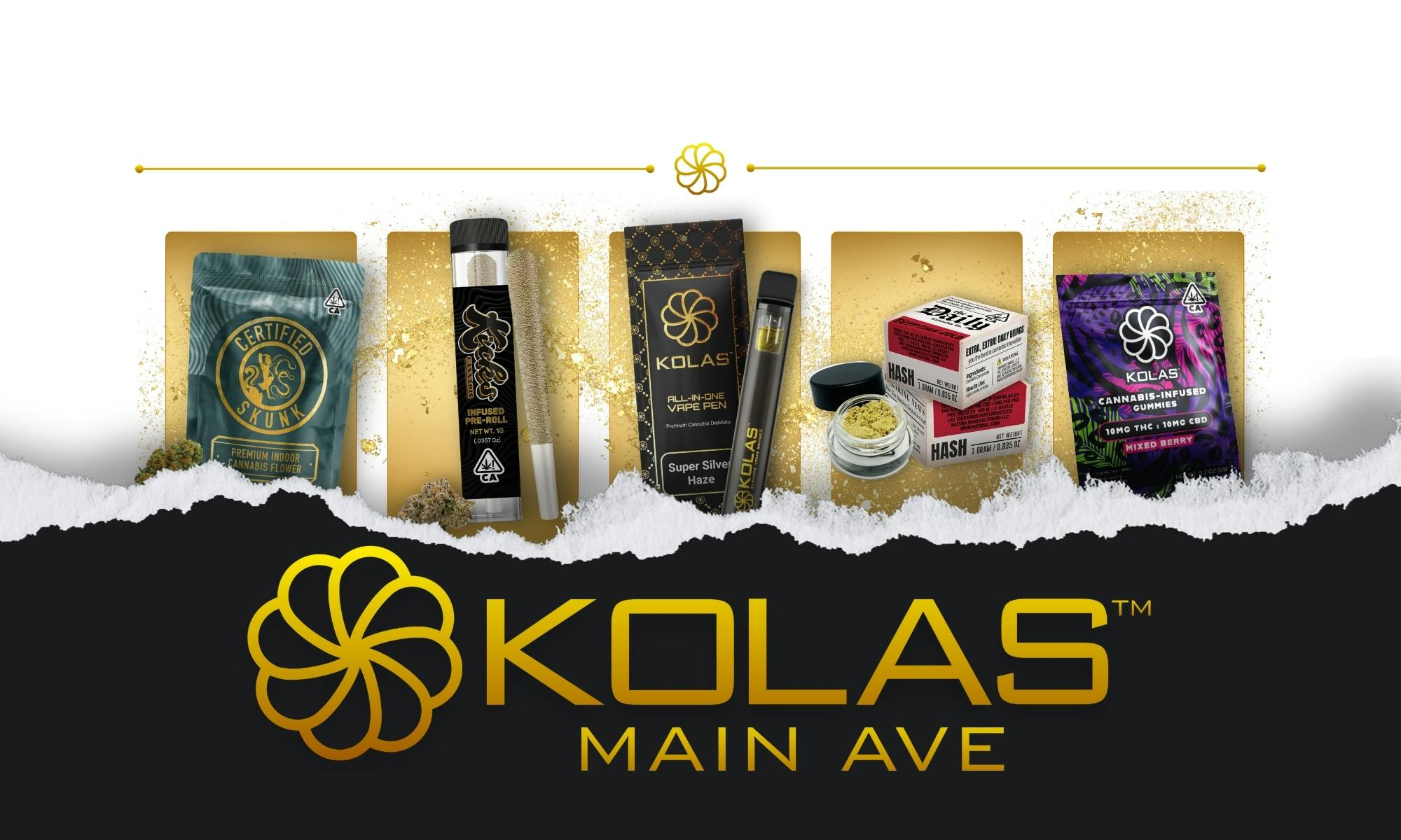 KOLAS Main Ave Marijuana Dispensary & Weed Delivery listing banner
