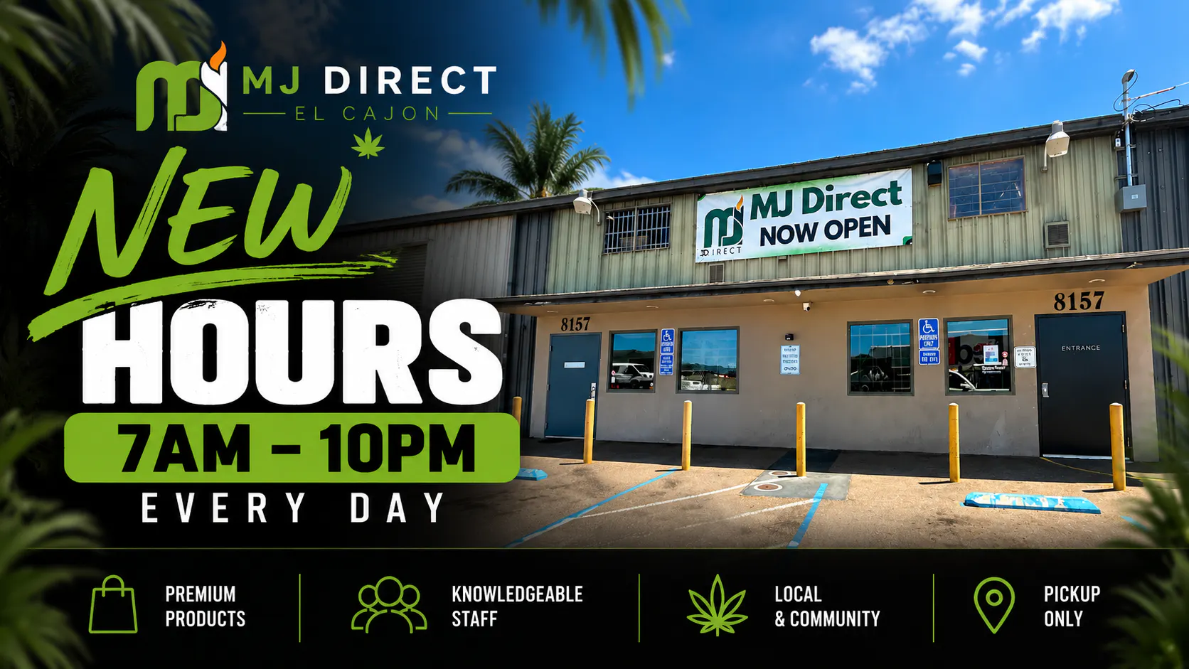 MJ Direct - El Cajon listing banner
