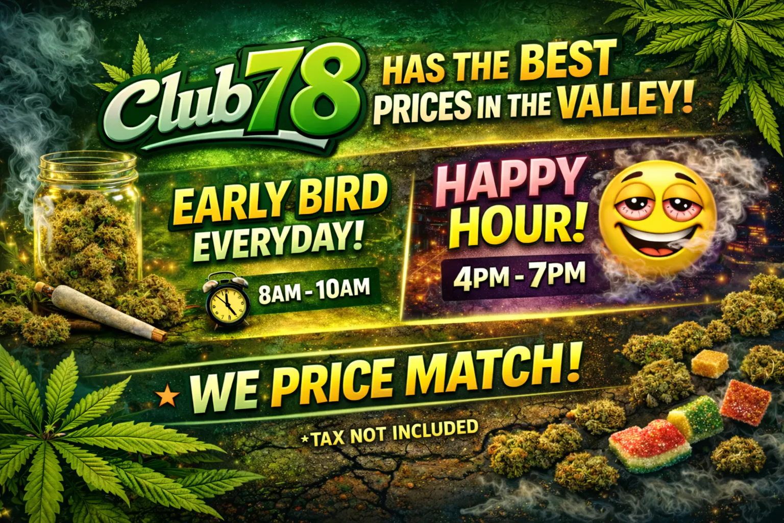 Club 78 Platinum Club Weed Dispensary listing banner