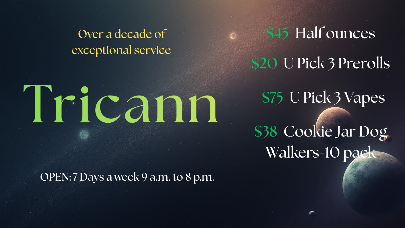 Tricann listing banner