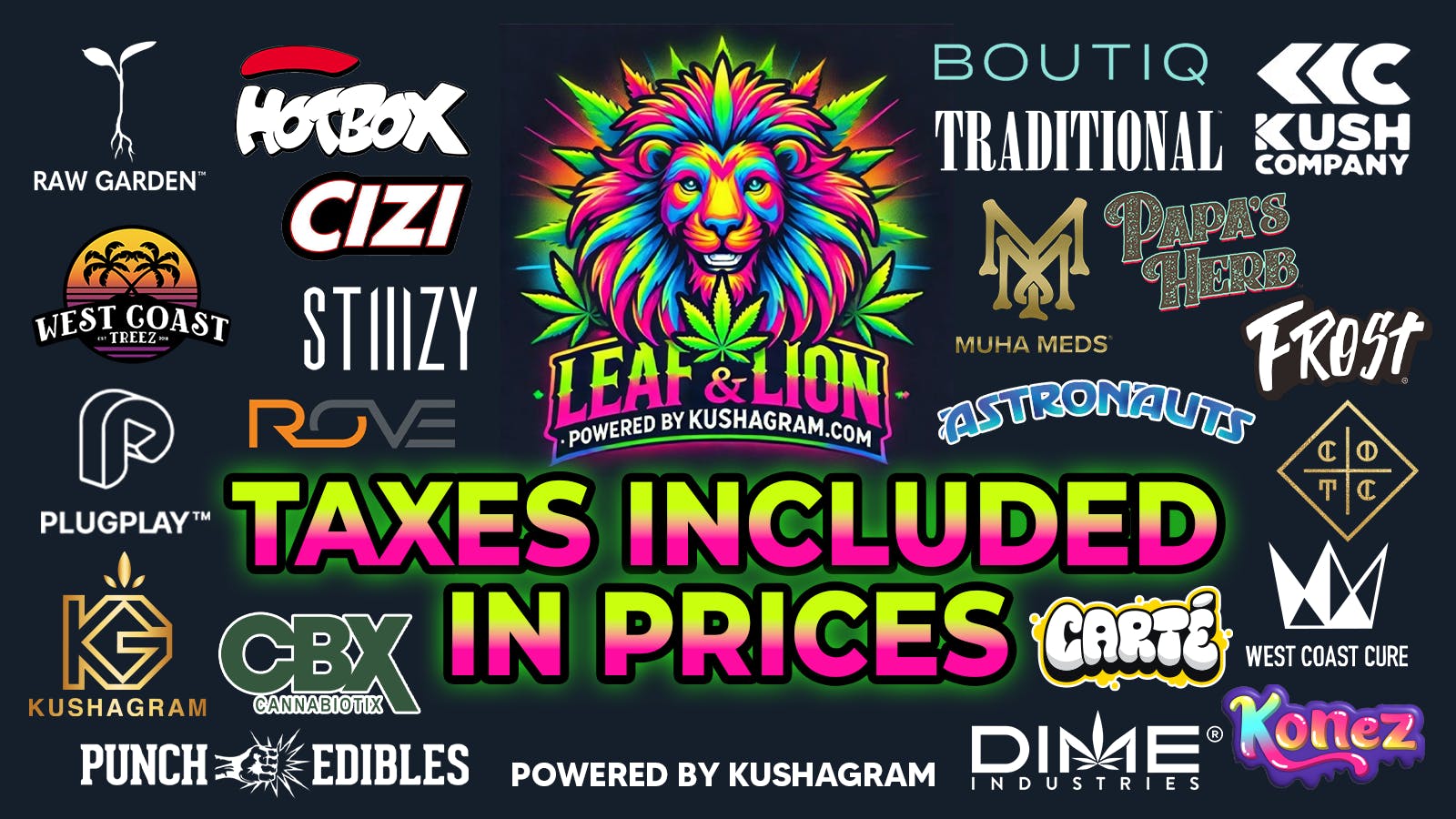 Leaf and Lion powered by Kushagram - Long Beach listing banner