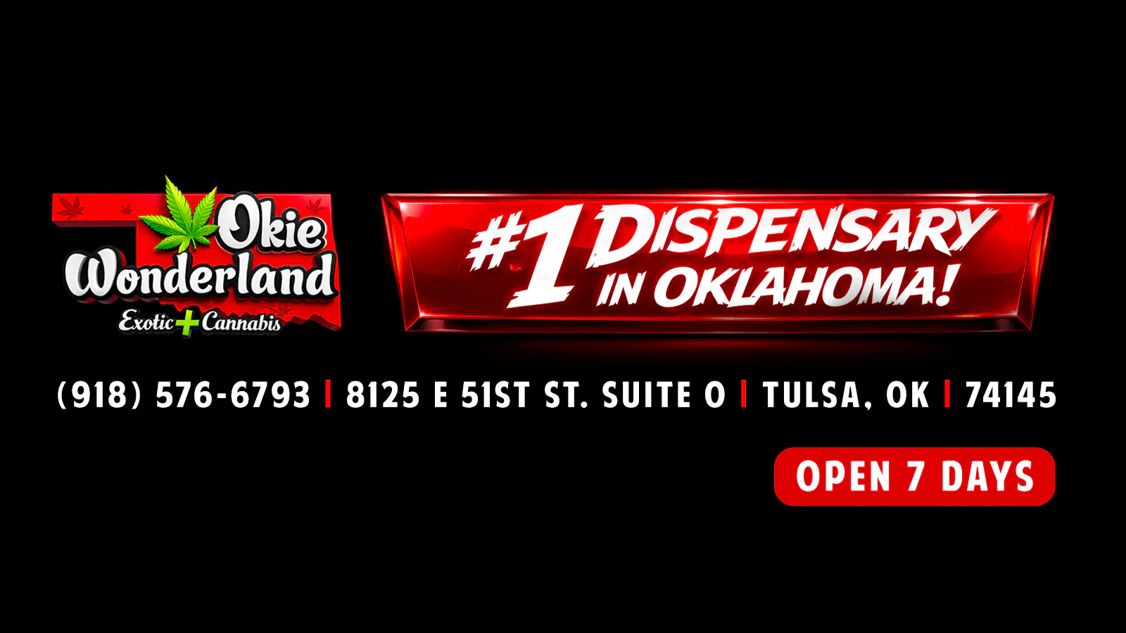 Okie Wonderland Dispensary Tulsa- 51st St & Memorial listing banner
