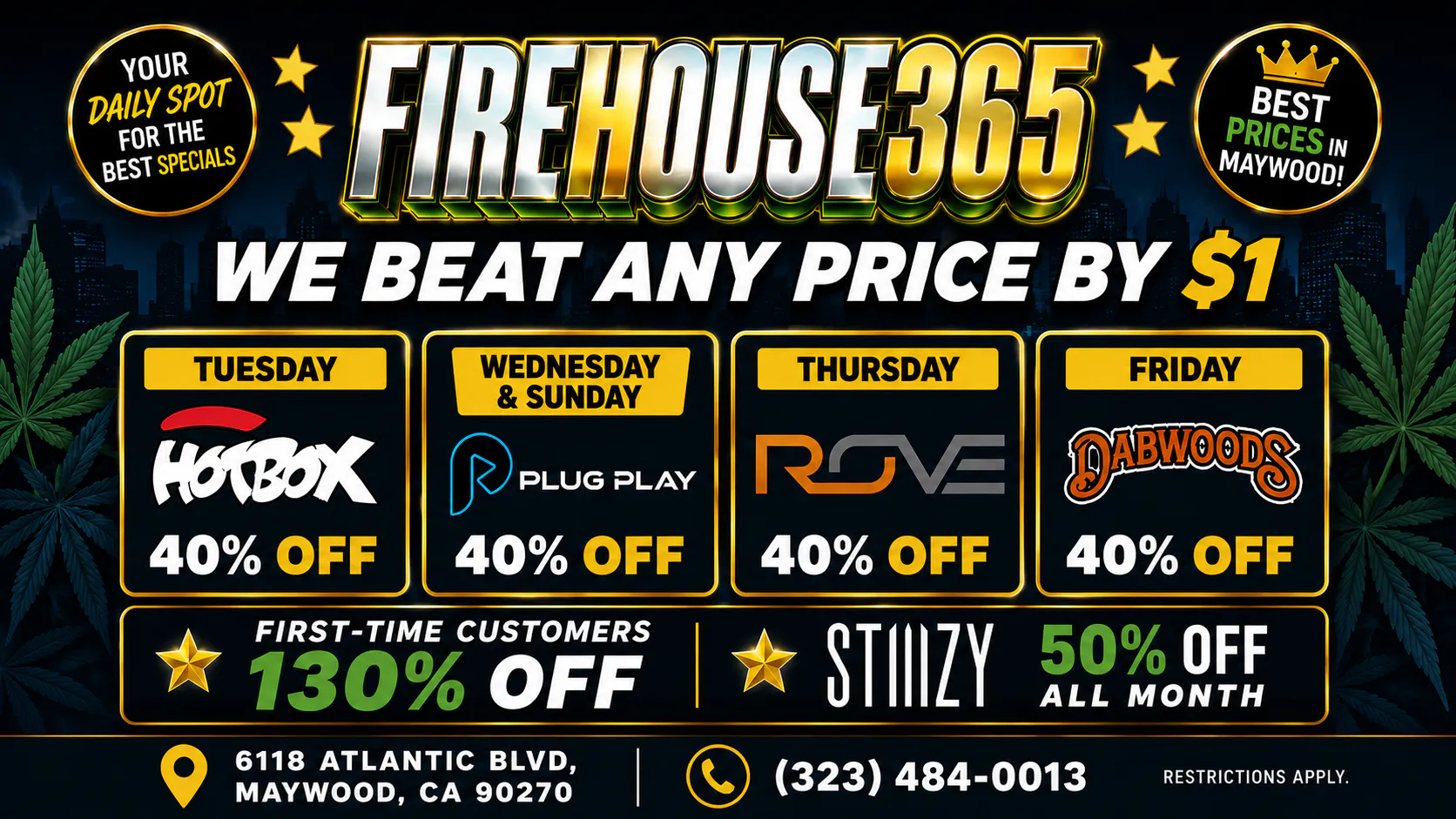 Firehouse365 Maywood Weed Dispensary listing banner