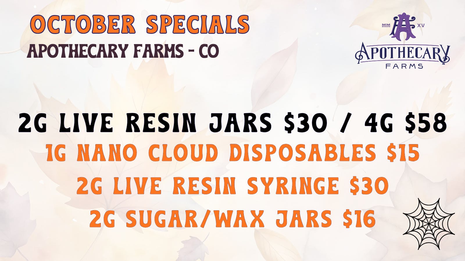 Apothecary Farms Denver listing banner