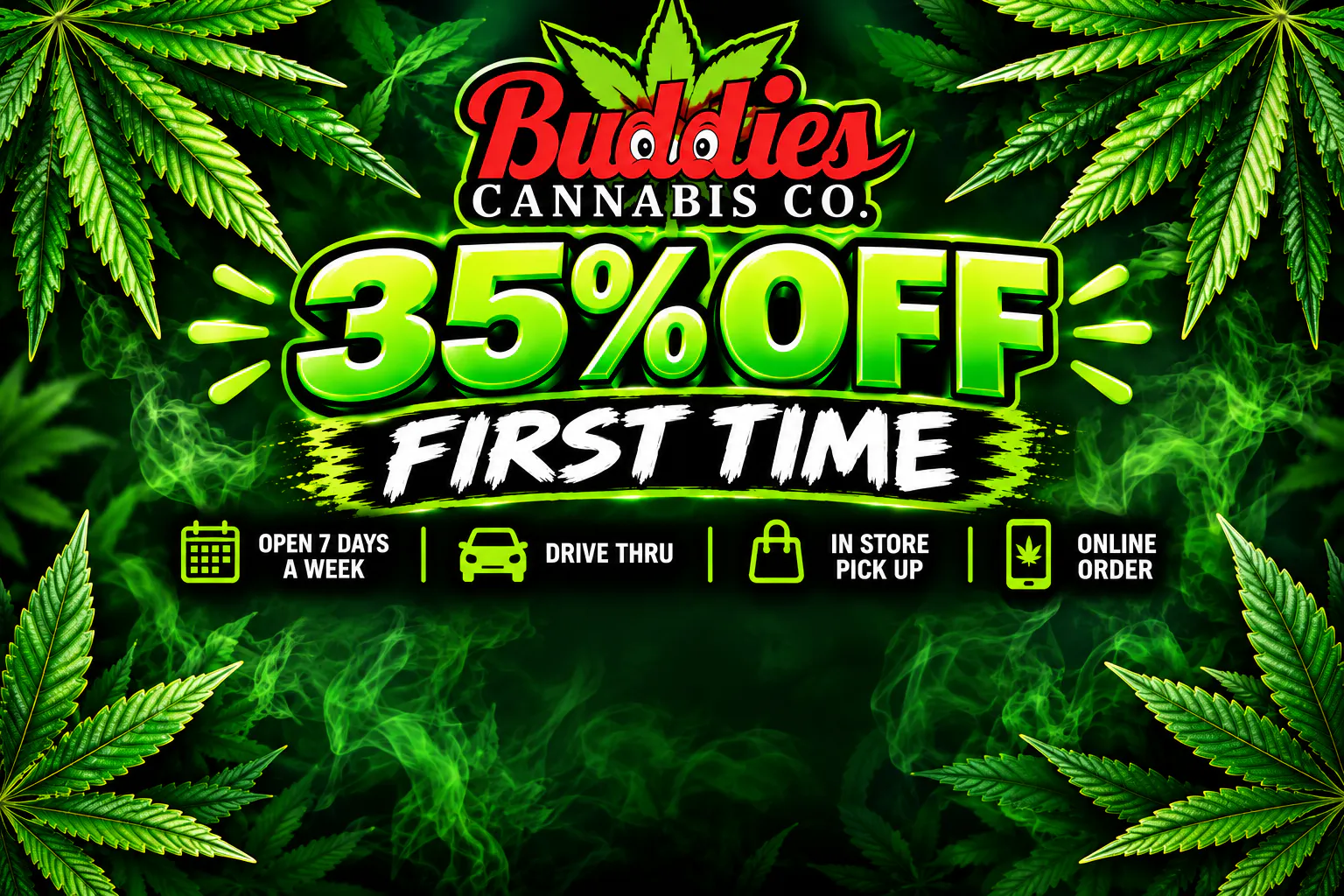 Buddies Cannabis Co listing banner