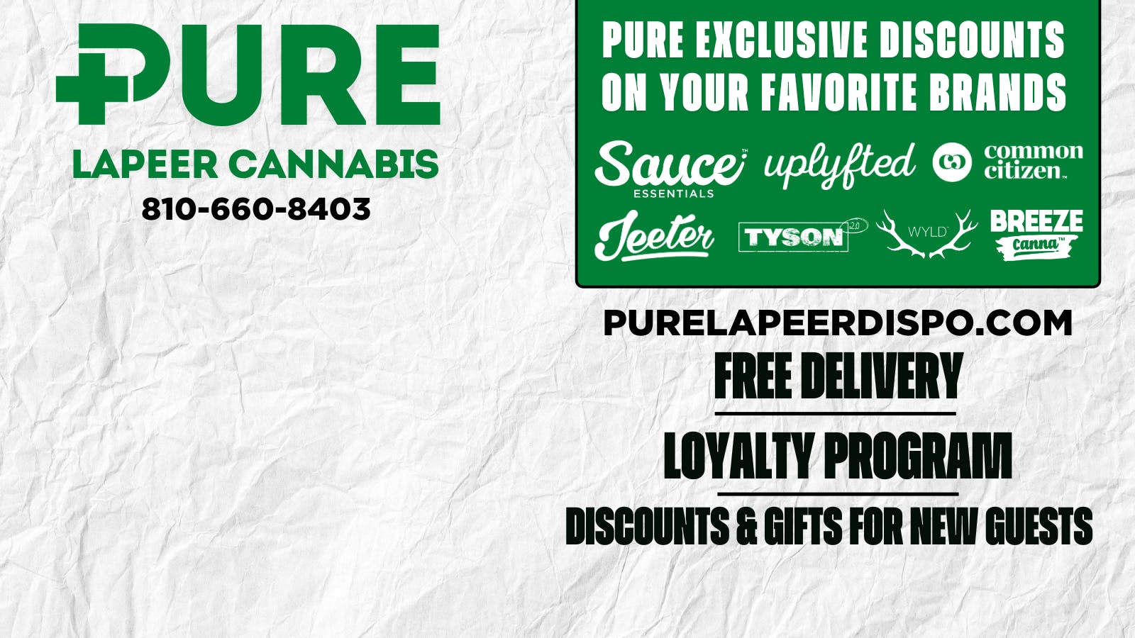 Pure Lapeer - Provisioning Center listing banner