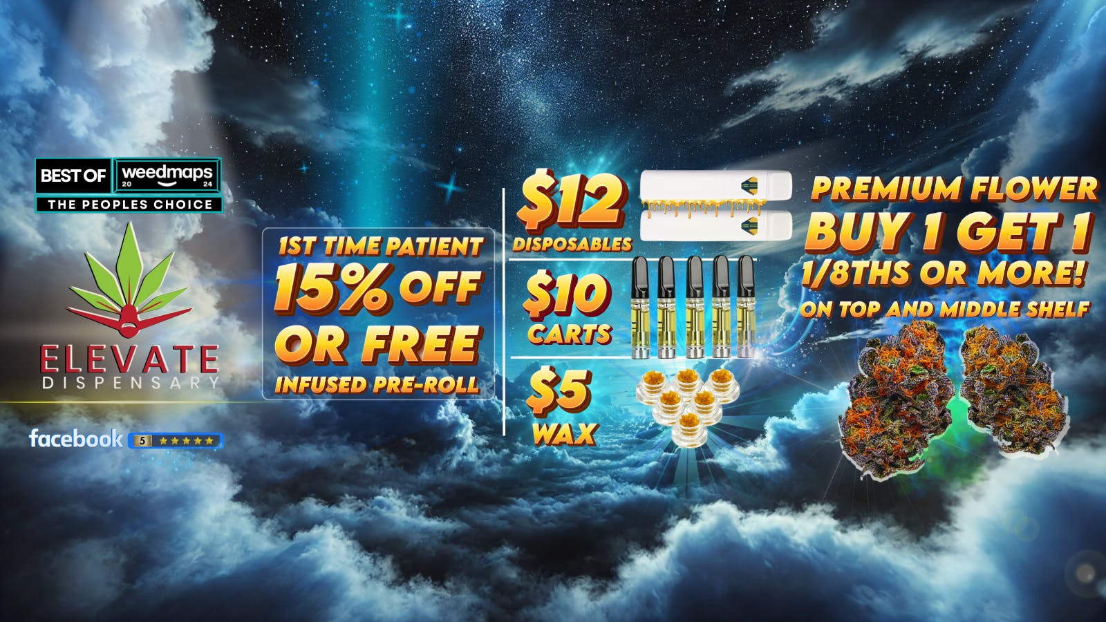 Elevate Dispensary listing banner