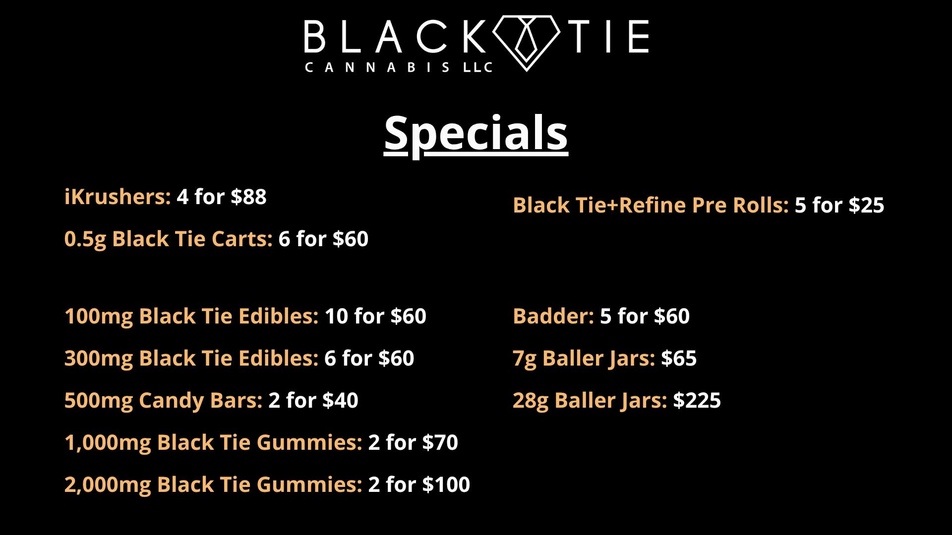 Black Tie Cannabis - Greene listing banner