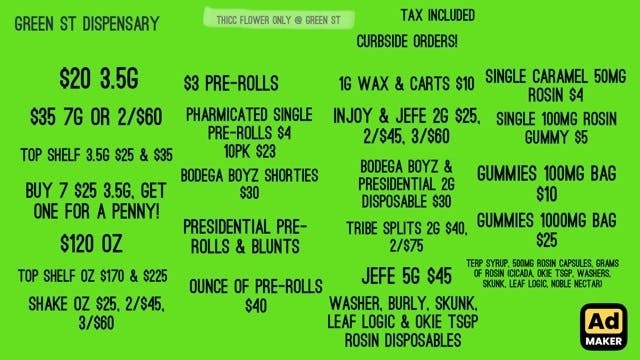 Green St Dispensary listing banner