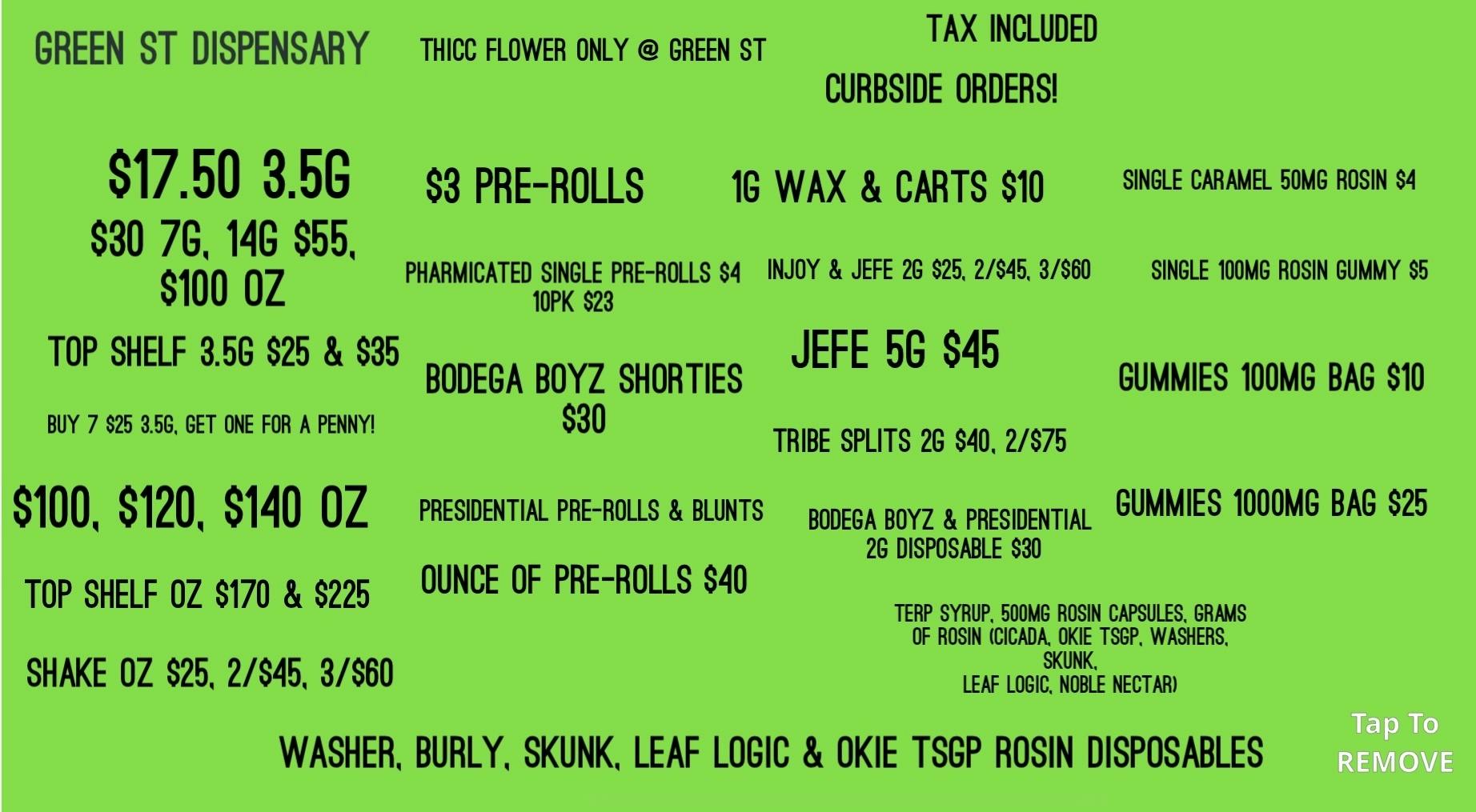 Green St Dispensary listing banner