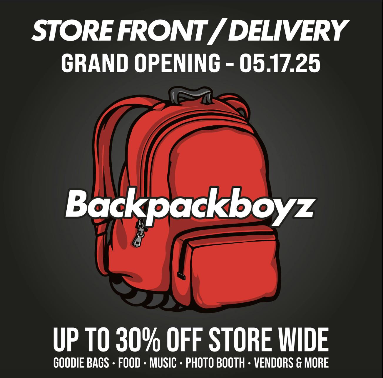 Backpackboyz - Cathedral City listing banner