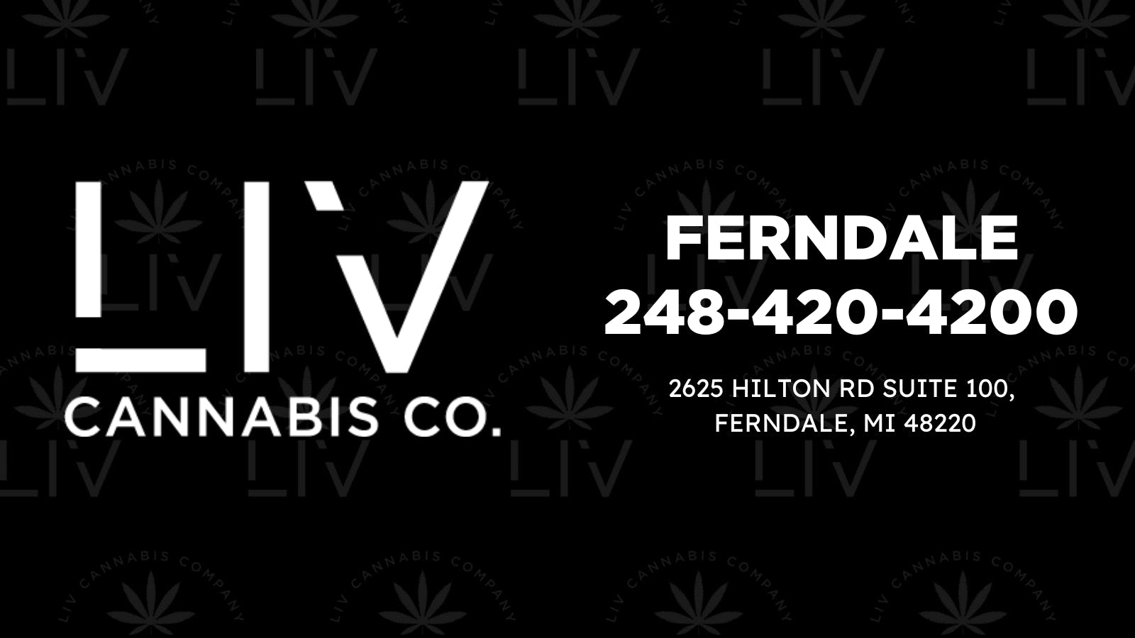 LIV Cannabis: Ferndale listing banner