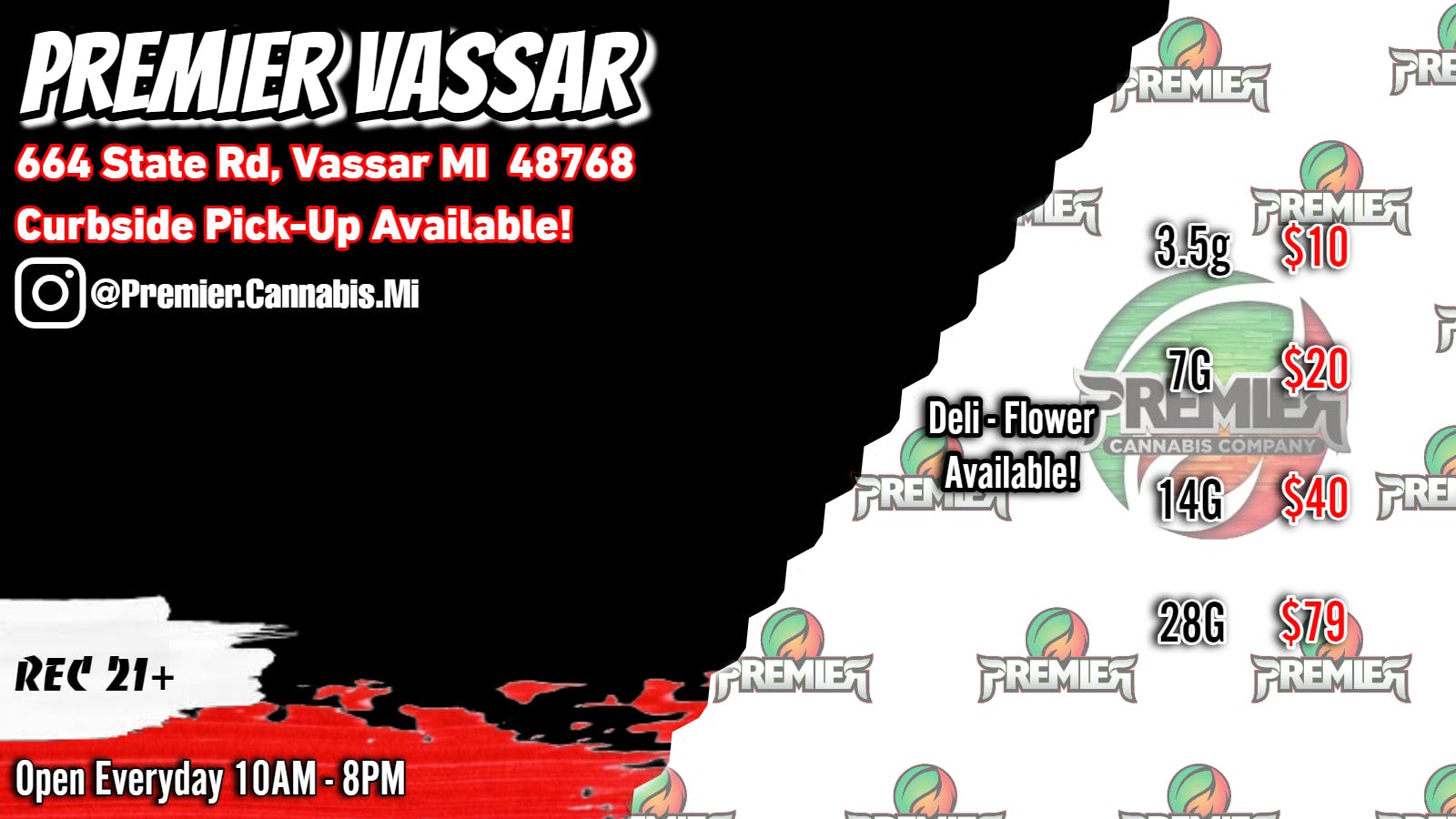 Premier Cannabis Vassar listing banner