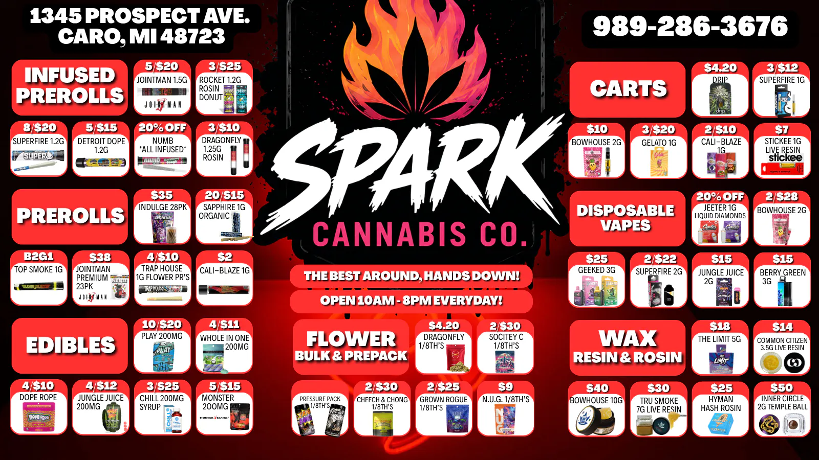Spark Cannabis Co. listing banner