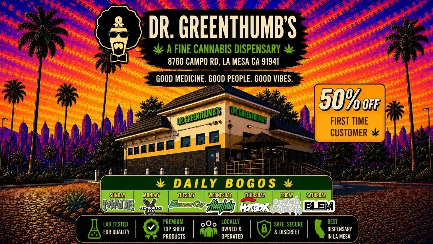 Dr Greenthumb's San Diego listing banner