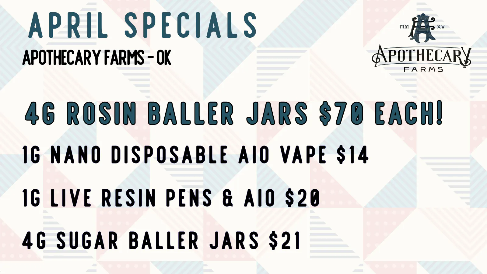 Apothecary Farms - OKC listing banner