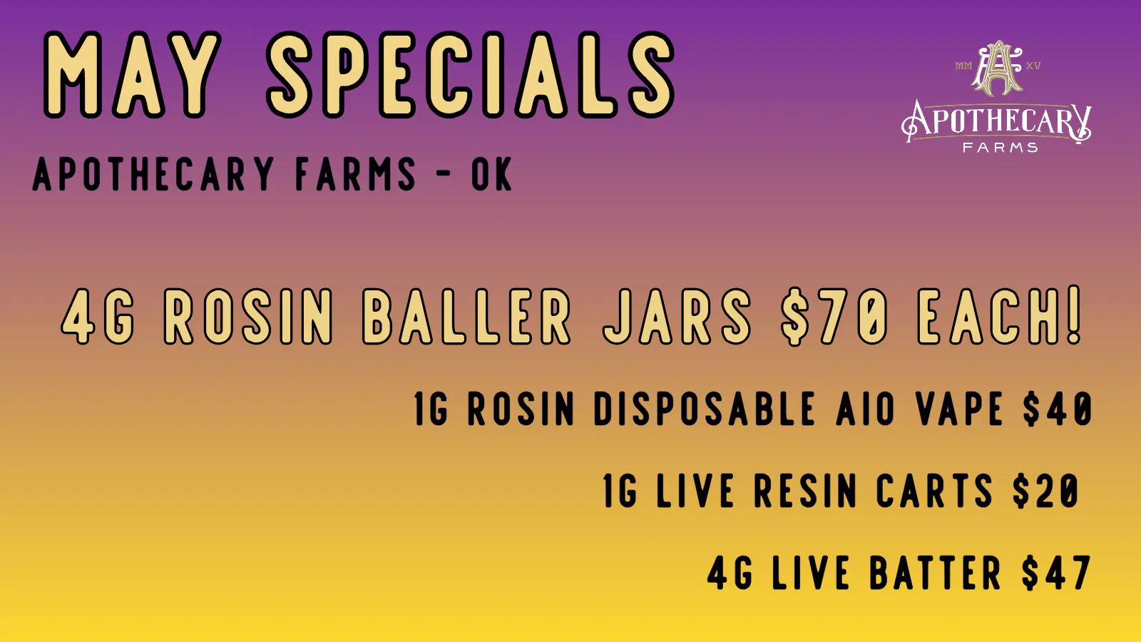 Apothecary Farms - OKC listing banner
