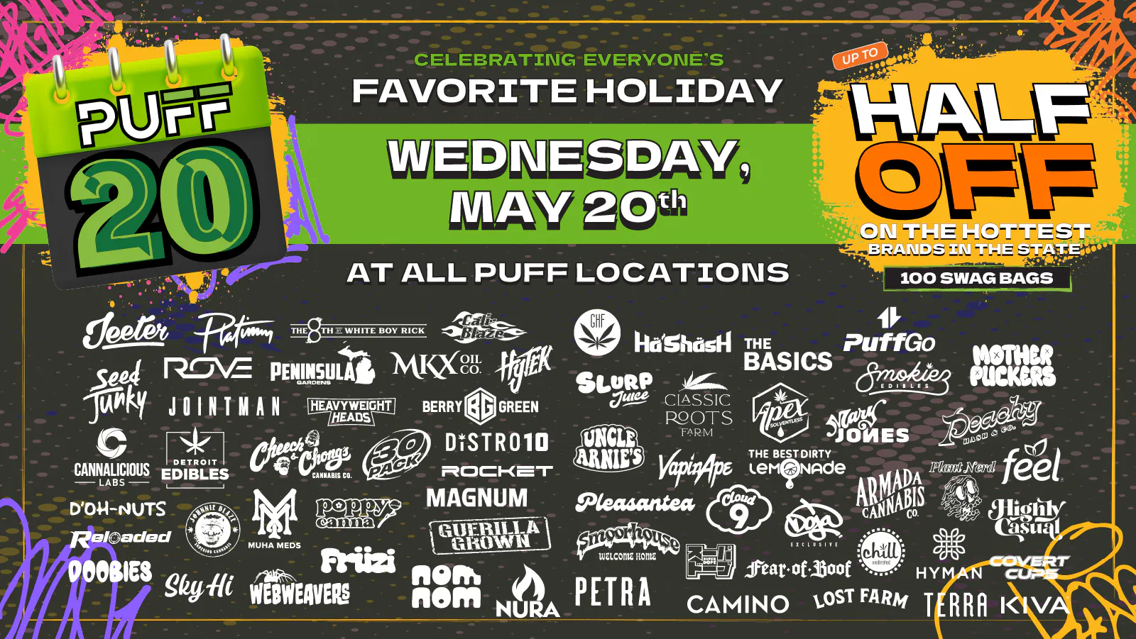 PUFF Madison Heights - Recreational 21+ listing banner
